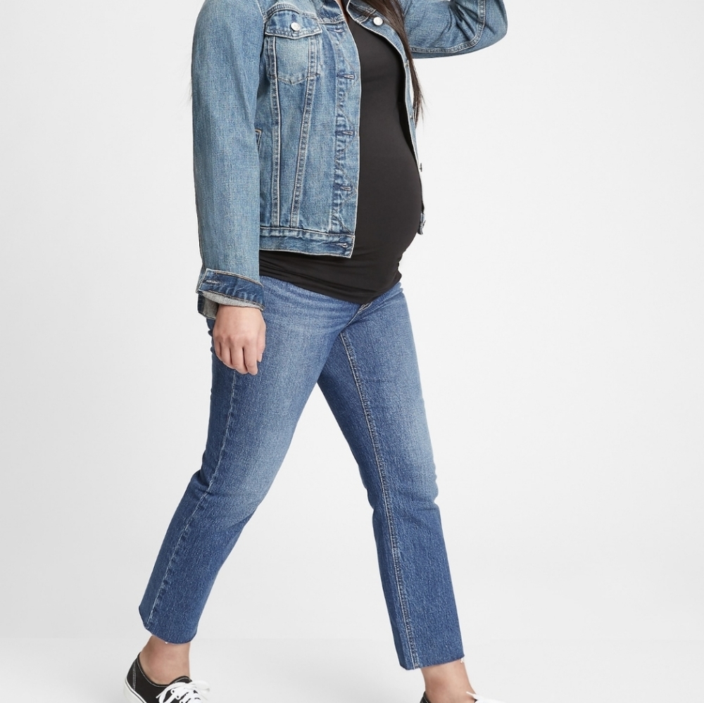 Gap Maternity True Waistband Cheeky Straight Jeans 